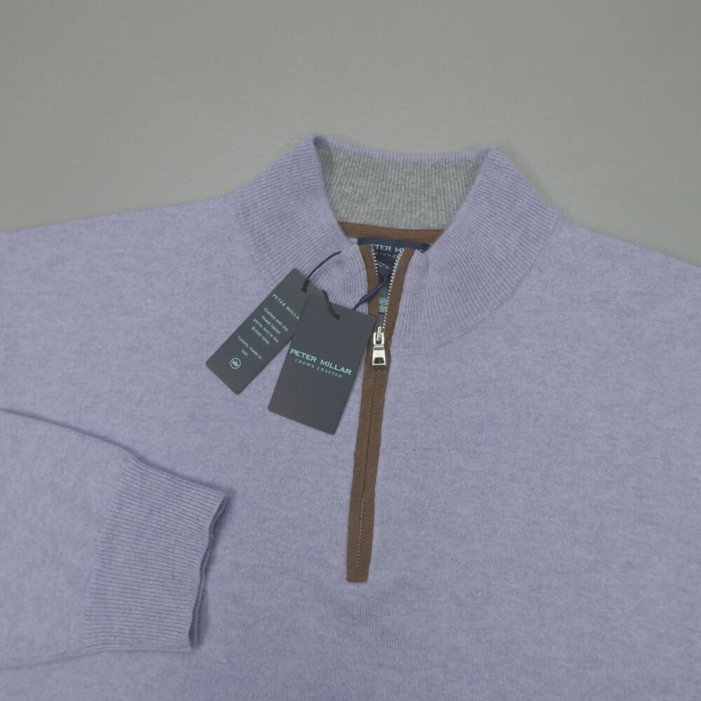 Peter Millar Crown Crafted Cashmere Flex Quarter-Zip Sweater Size 2XL $695